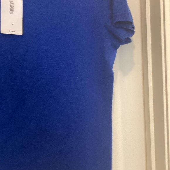 100% cashmere top royal blue Bloomingdale’s - Picture 9 of 10